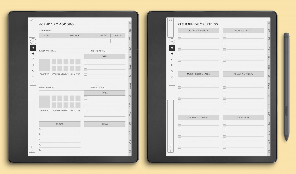 Productivity Planner Templates for Kindle Scribe Productivity Planner Templates for Kindle Scribe