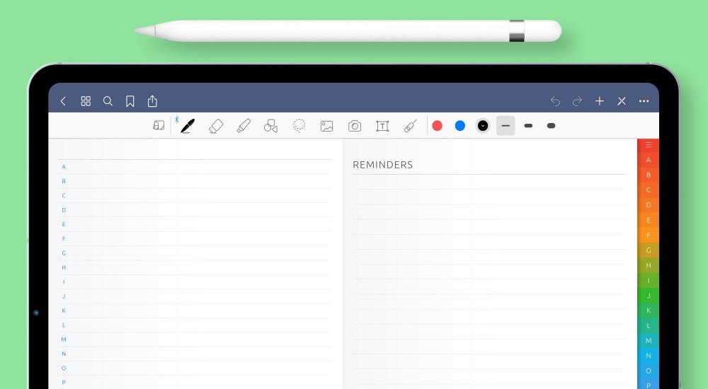Digital Alphabetical Hyperlinked Planner