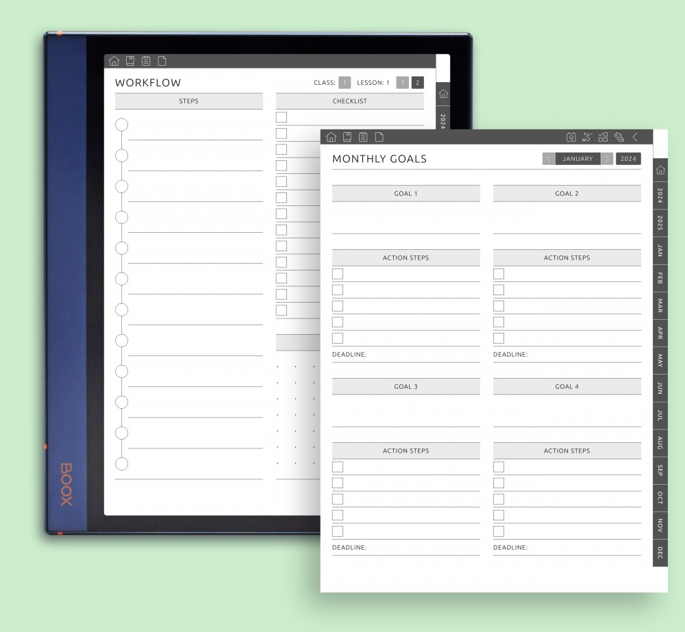 Achieve Success with Precision and Ease for Boox Note Planner Achieve Success with Precision and Ease Template for Boox Note