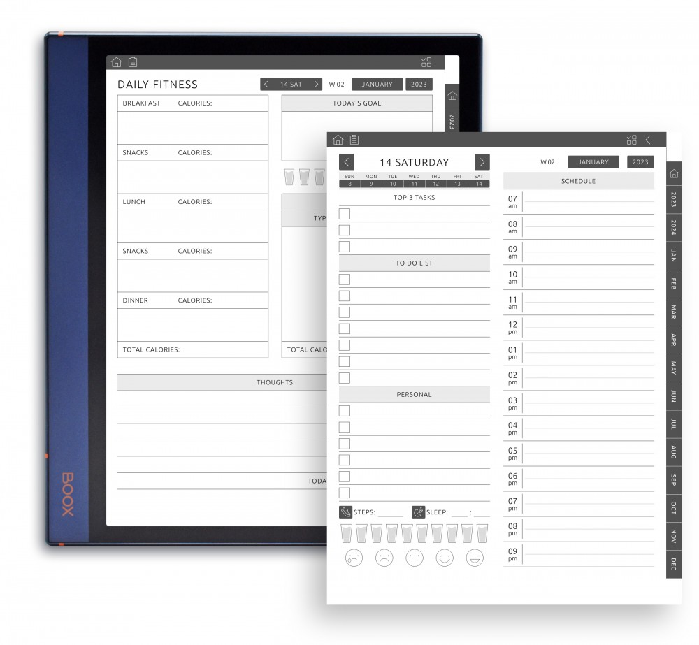 Daily Schedule for Boox Note Planner Daily Schedule Template for Boox Note