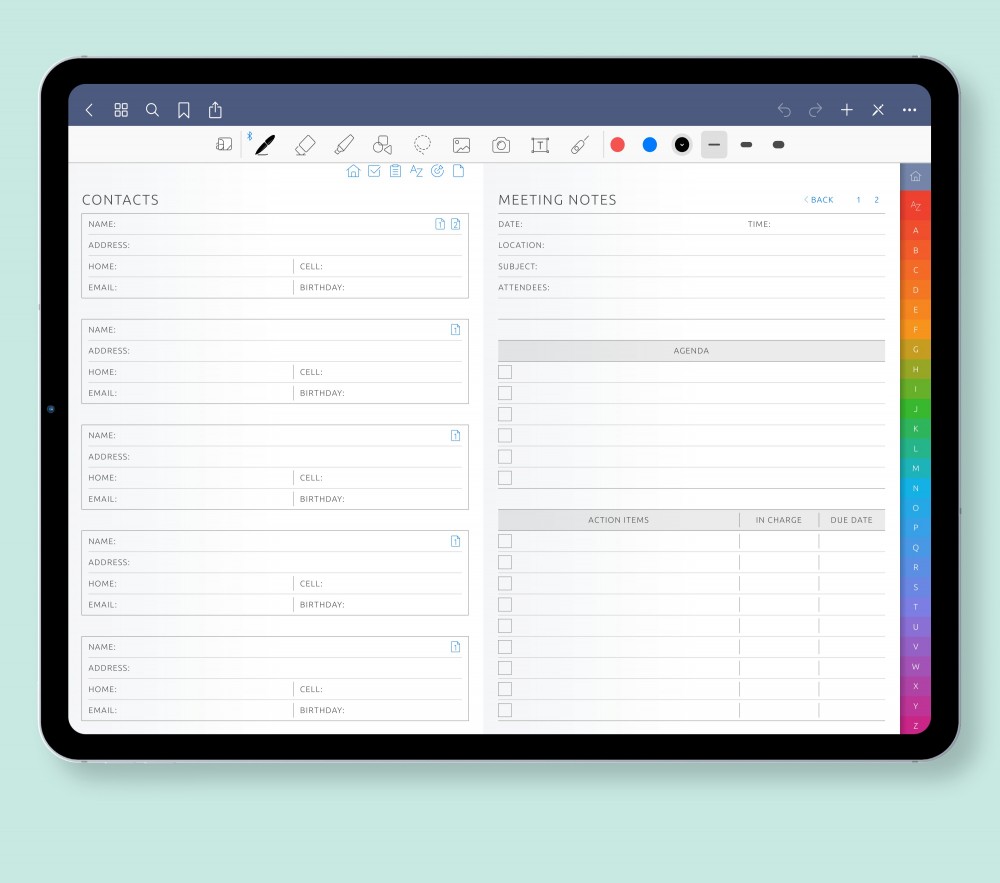 Have Client and Key Contact Information at Your Fingertips Template for Digital Planner Have Client and Key Contact Information at Your Fingertips for Digital Planner