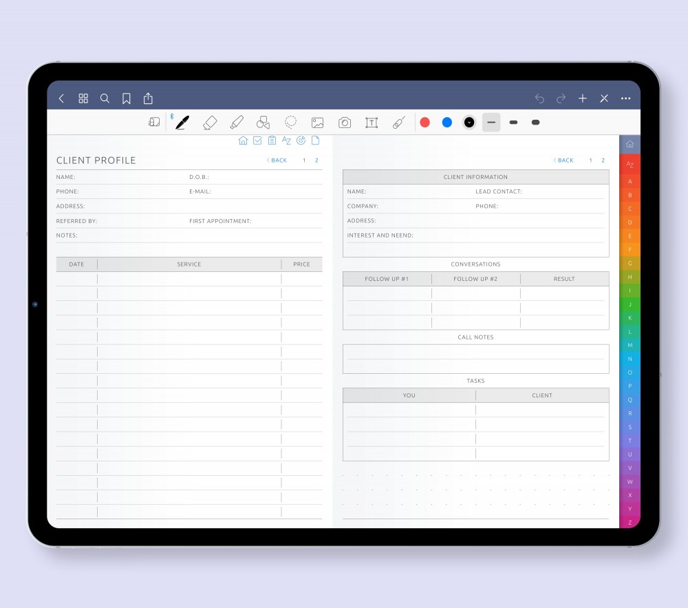Customize Your Contact Pages for Digital Planner Customize Your Contact Pages for GoodNotes Planner
