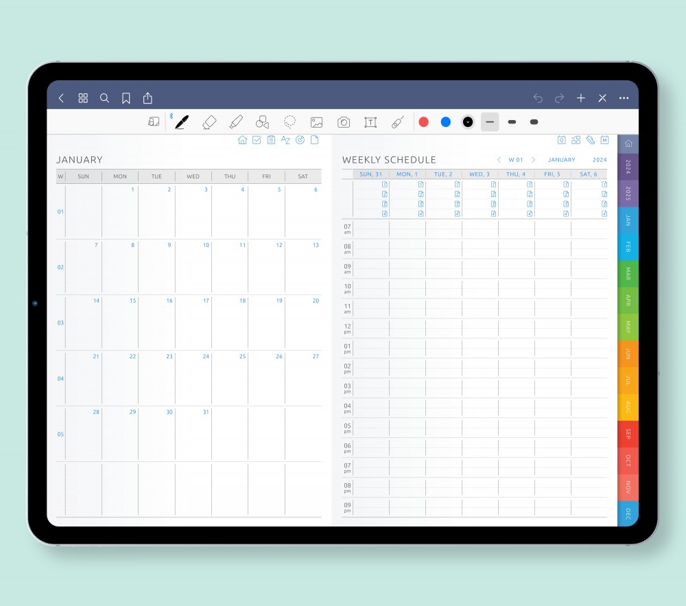 Seamlessly Plan and Schedule Template for Digital Planner Seamlessly Plan and Schedule for Digital Planner