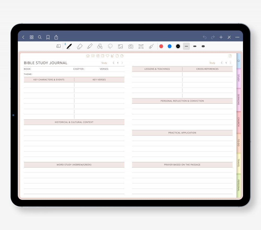 📖 Your Dedicated Space for Bible Study Template for Digital Planner 📖 Your Dedicated Space for Bible Study  for Digital Planner
