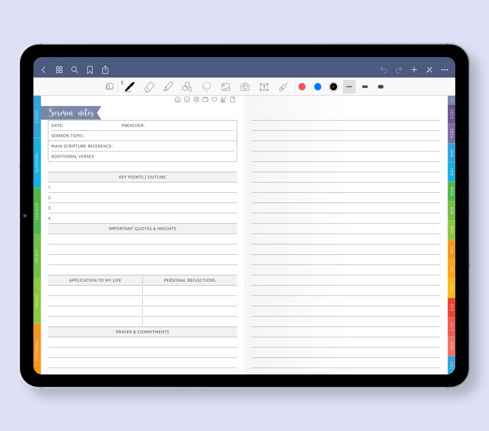 📝 Sermon Notes: Capture the Message Template for Digital Planner 📝 Sermon Notes: Capture the Message  for Digital Planner