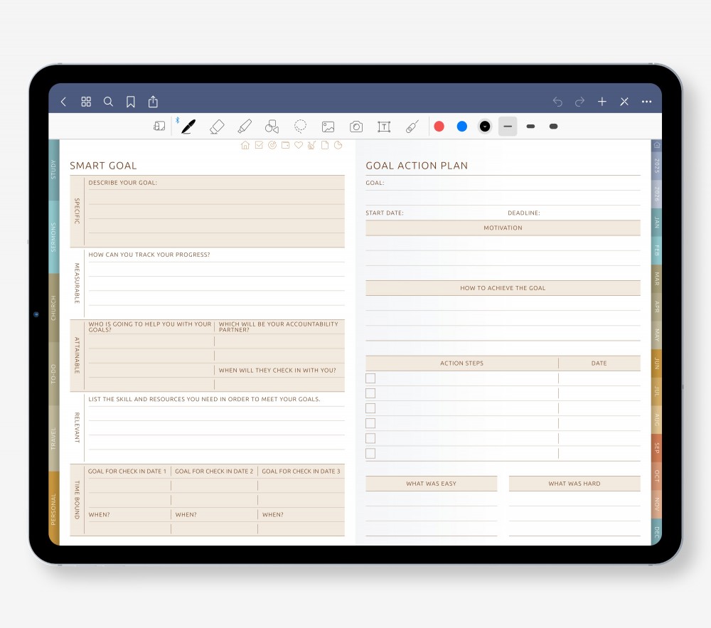 🎯 Set Goals with Purpose and Clarity Template for Digital Planner 🎯 Set Goals with Purpose and Clarity  for Digital Planner