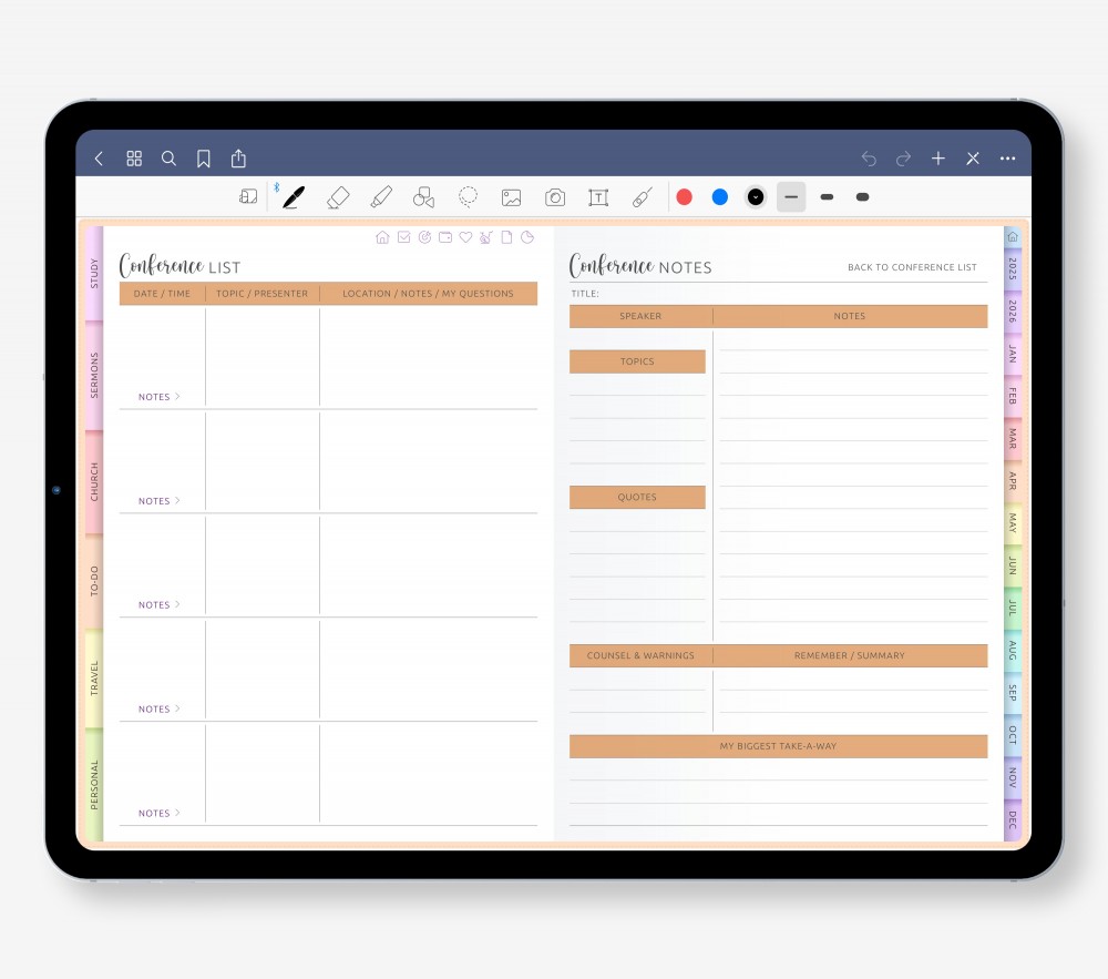 Grow Through Every Gathering Template for Digital Planner Grow Through Every Gathering  for Digital Planner