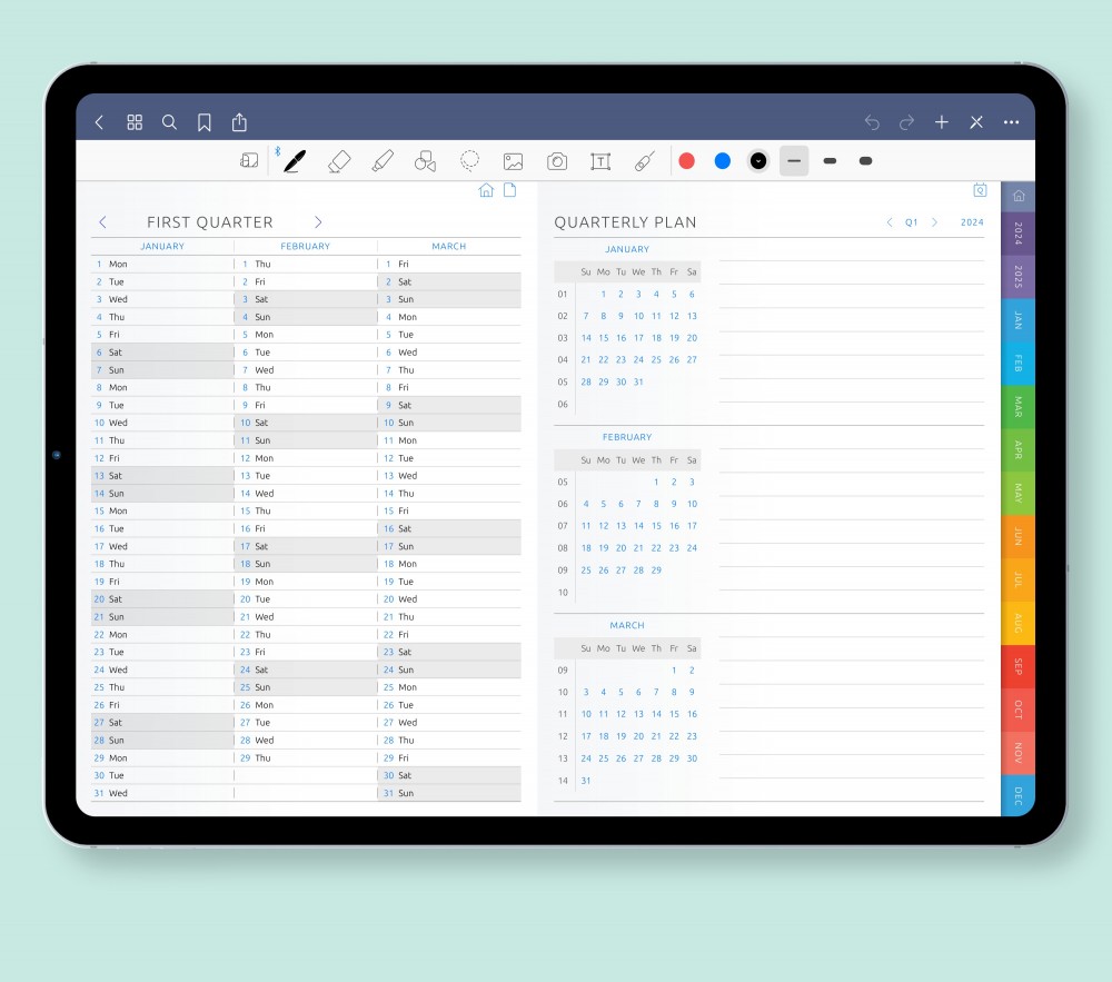 Digital Embrace the Power of the Quarterly Planner template Digital Embrace the Power of the Quarterly Planner