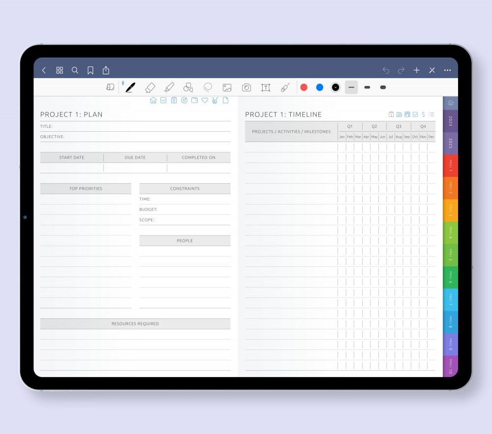 Digital Streamline Project Management with Our Planner template Digital Streamline Project Management with Our Planner