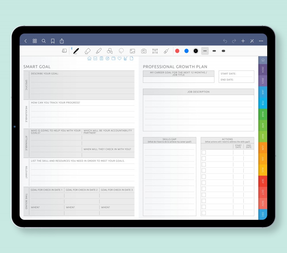 Digital Reach Your Goals with Our Planner template Digital Reach Your Goals with Our Planner