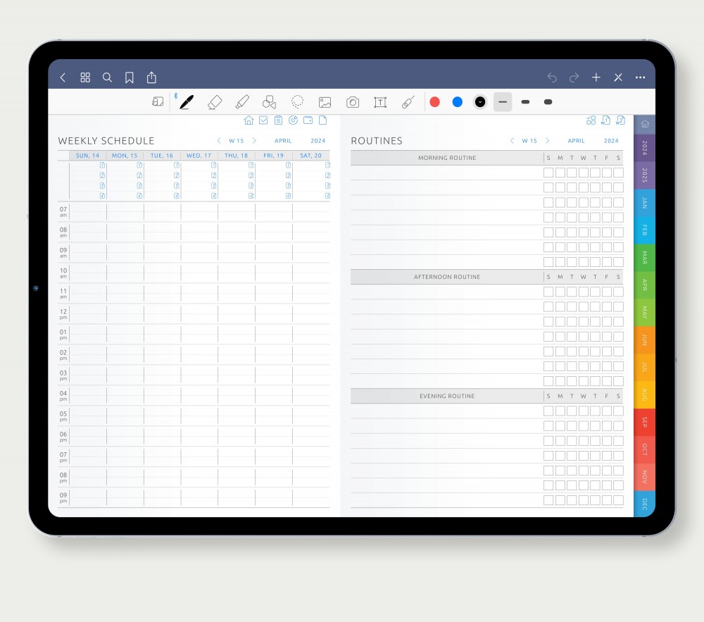 Take Charge of Your Week Template for Digital Planner Take Charge of Your Week for Digital Planner