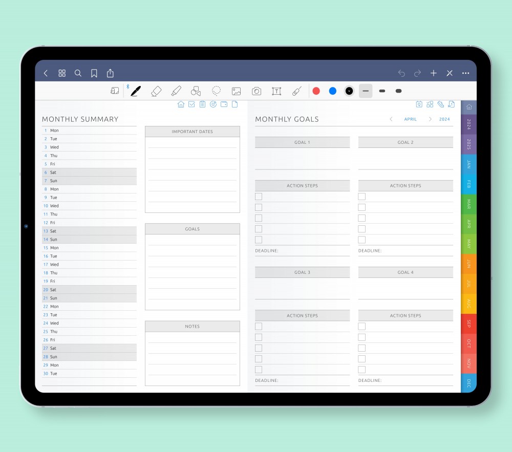 Maximize Your Month: Tailor Your Monthly Success Plan Template for Digital Planner Maximize Your Month: Tailor Your Monthly Success Plan for Digital Planner