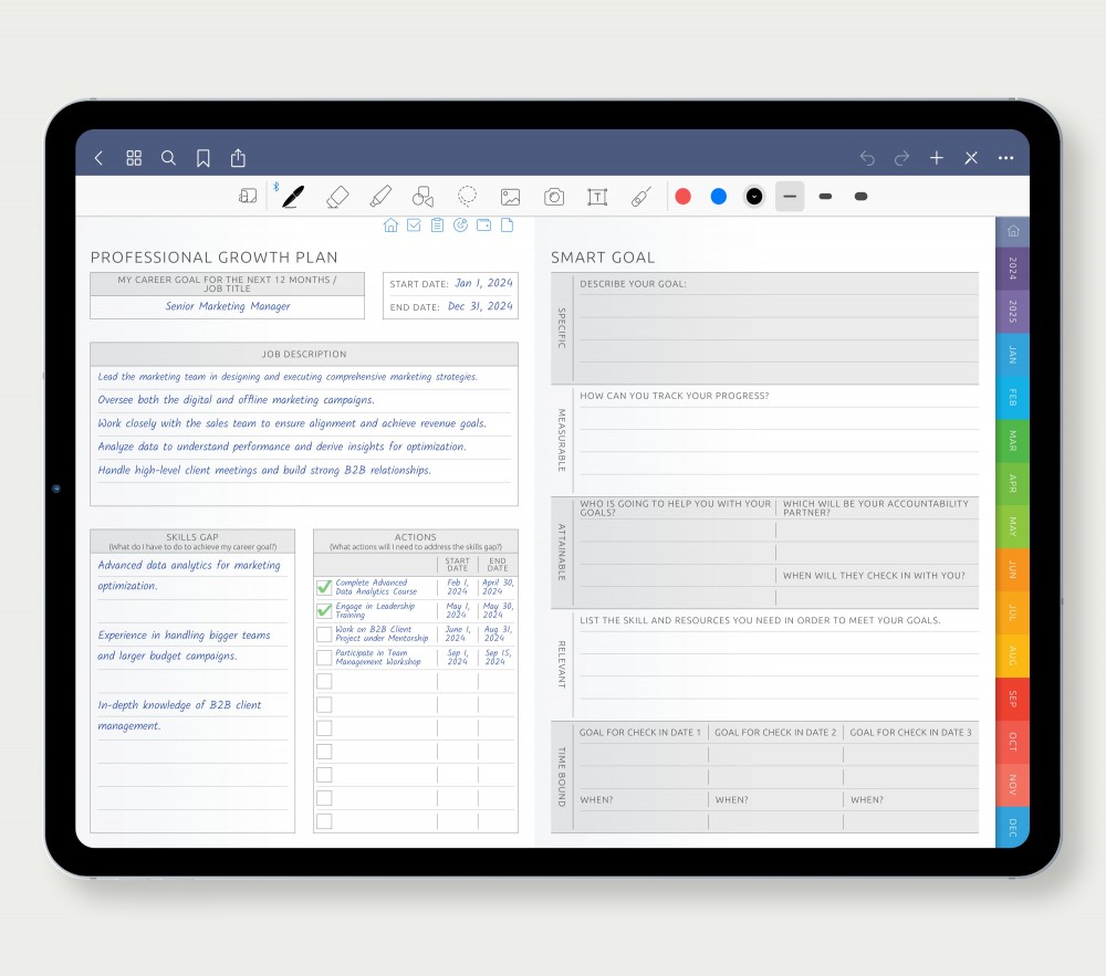 Empower Your Ambitions Template for Digital Planner Empower Your Ambitions for Digital Planner