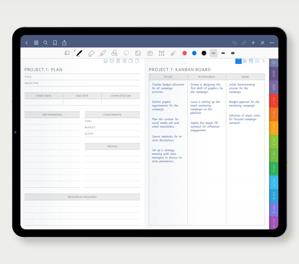 Streamline Your Projects Template for Digital Planner Streamline Your Projects for Digital Planner