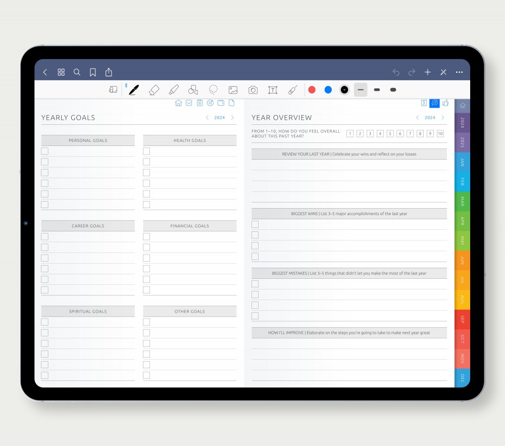 Unlock Your Full Potential: Start Your Year with Purpose Template for Digital Planner Unlock Your Full Potential: Start Your Year with Purpose for Digital Planner