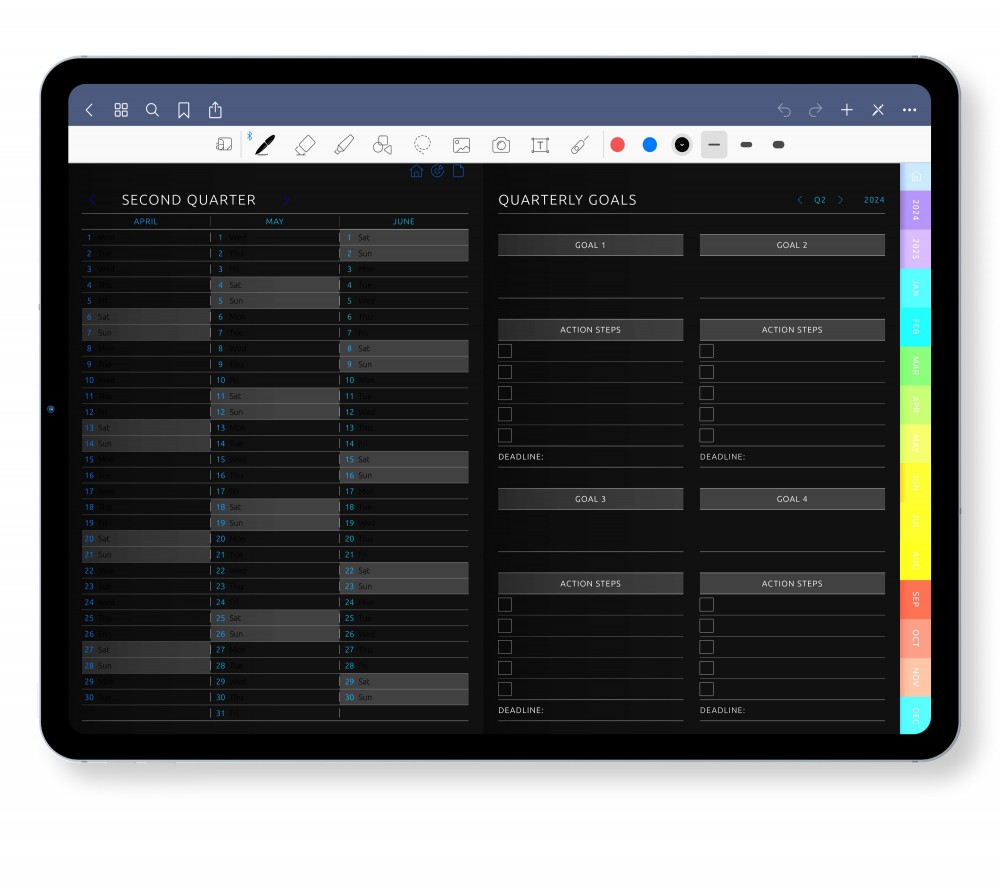Quarters that Propel Success Template for Digital Planner Quarters that Propel Success for Digital Planner
