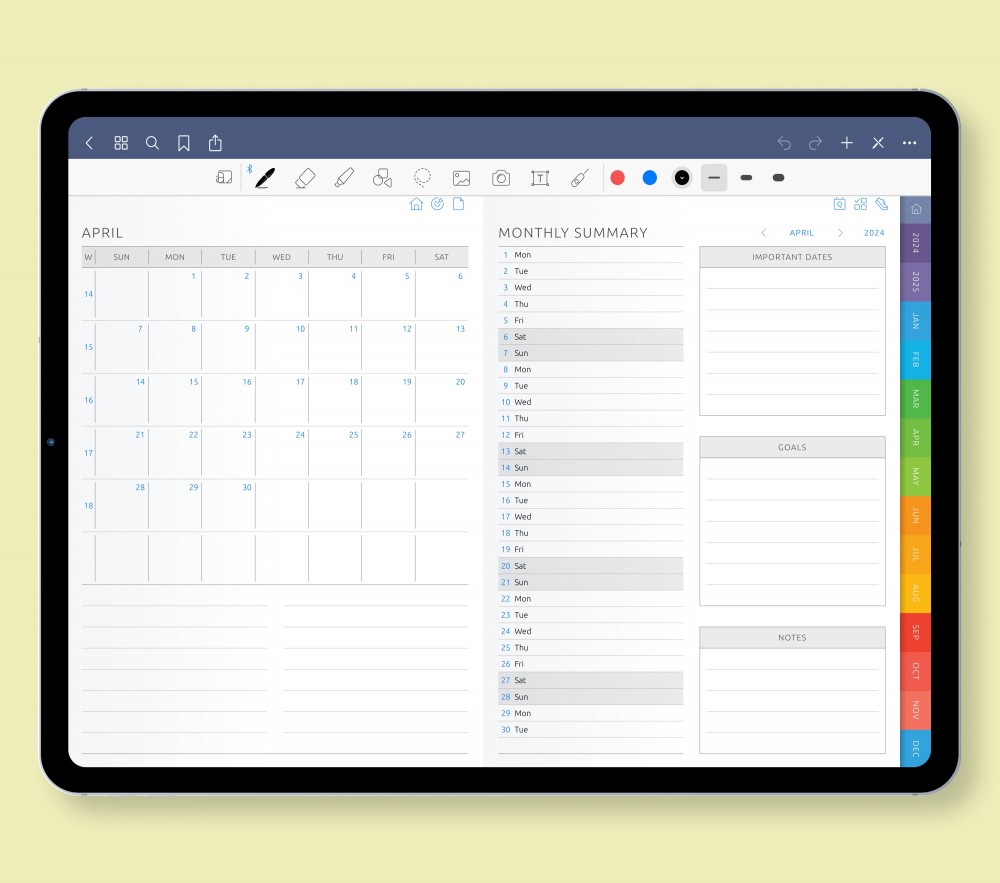 Monthly Mastery for Absolute Clarity Template for Digital Planner Monthly Mastery for Absolute Clarity for Digital Planner