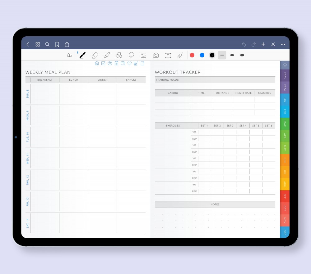Take Charge of Your Well-being: Elevate Your Fitness, Nutrition, and Self-Care Regimen with Our Health and Wellness Pages for Digital Planner Take Charge of Your Well-being: Elevate Your Fitness, Nutrition, and Self-Care Regimen with Our Health and Wellness Pages for GoodNotes Planner