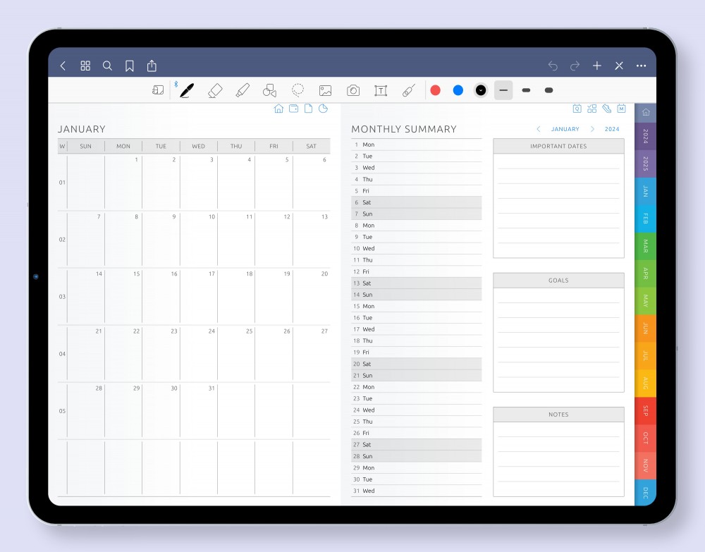 Maximize Your Monthly Efficiency Template for Digital Planner Maximize Your Monthly Efficiency for Digital Planner