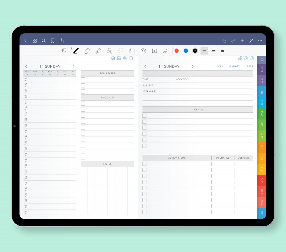 Optimize Your Day Template for Digital Planner Optimize Your Day for Digital Planner