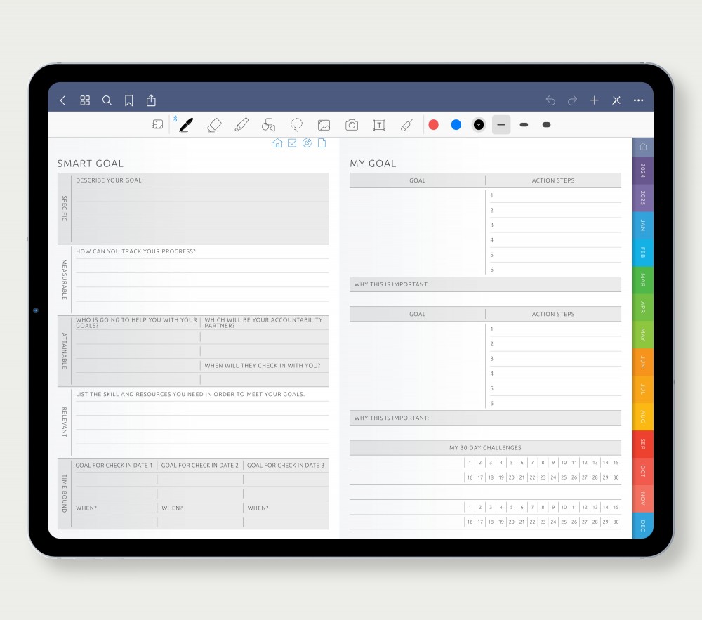 Crush Your Goals Template for Digital Planner Crush Your Goals for Digital Planner