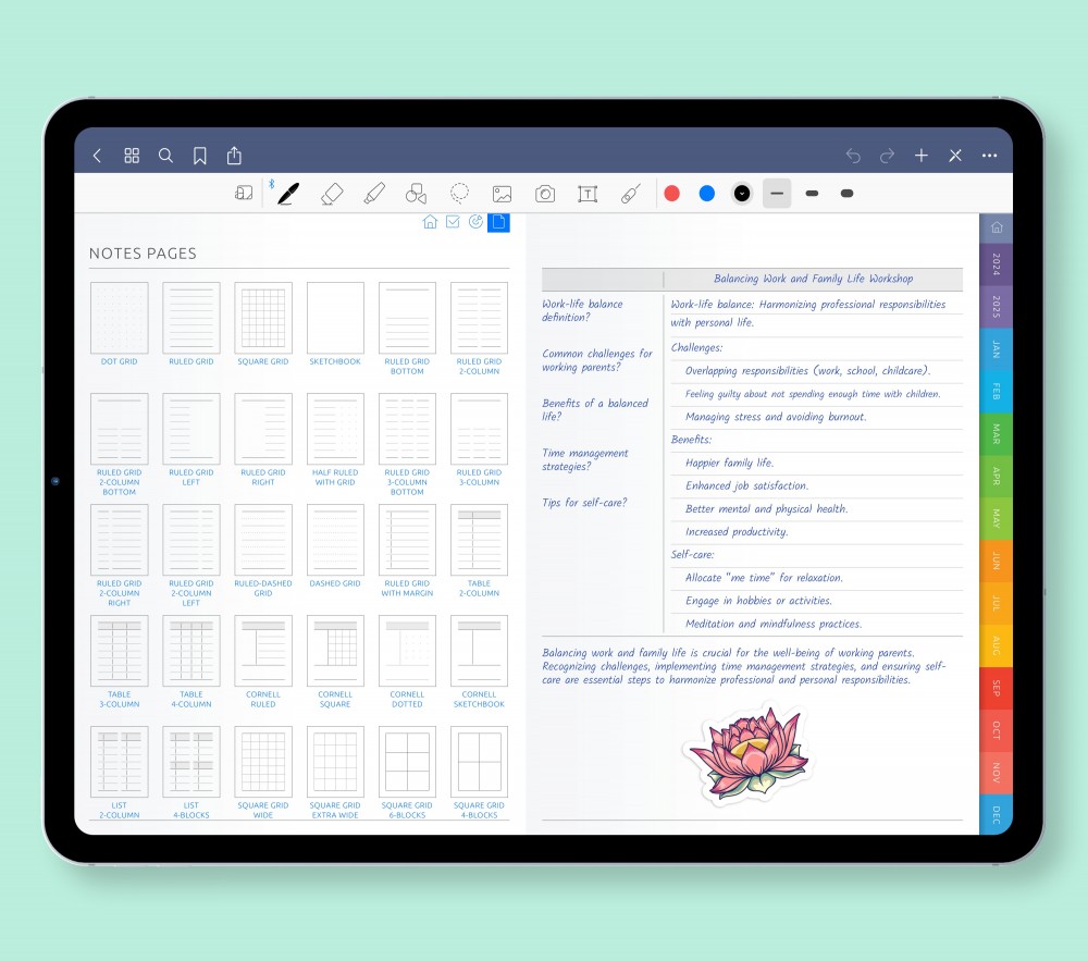 Diverse Note-Taking Made Easy: 30 Templates for Every Thought Template for Digital Planner Diverse Note-Taking Made Easy: 30 Templates for Every Thought for Digital Planner