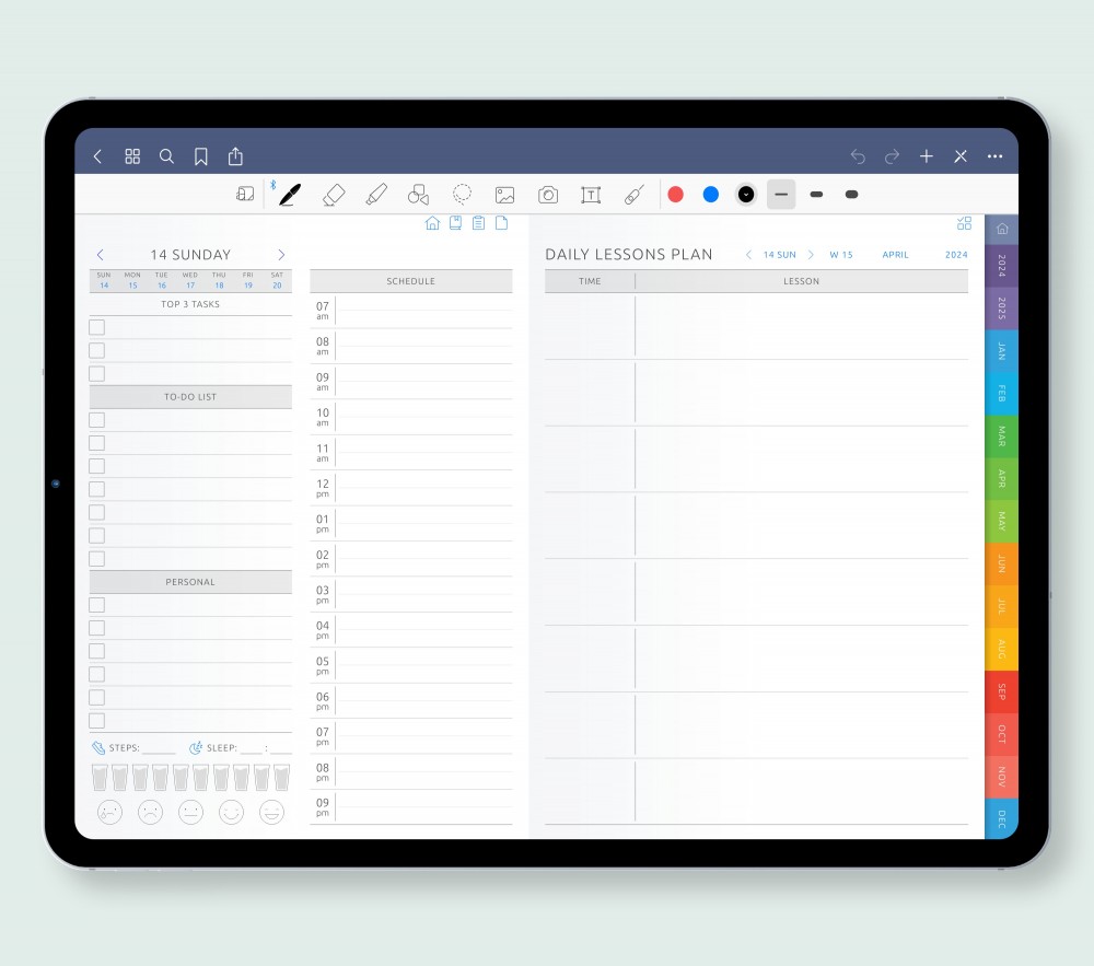Elevate Your Daily Planning with Our Two Customizable Daily Pages for Digital Planner Elevate Your Daily Planning with Our Two Customizable Daily Pages for GoodNotes Planner