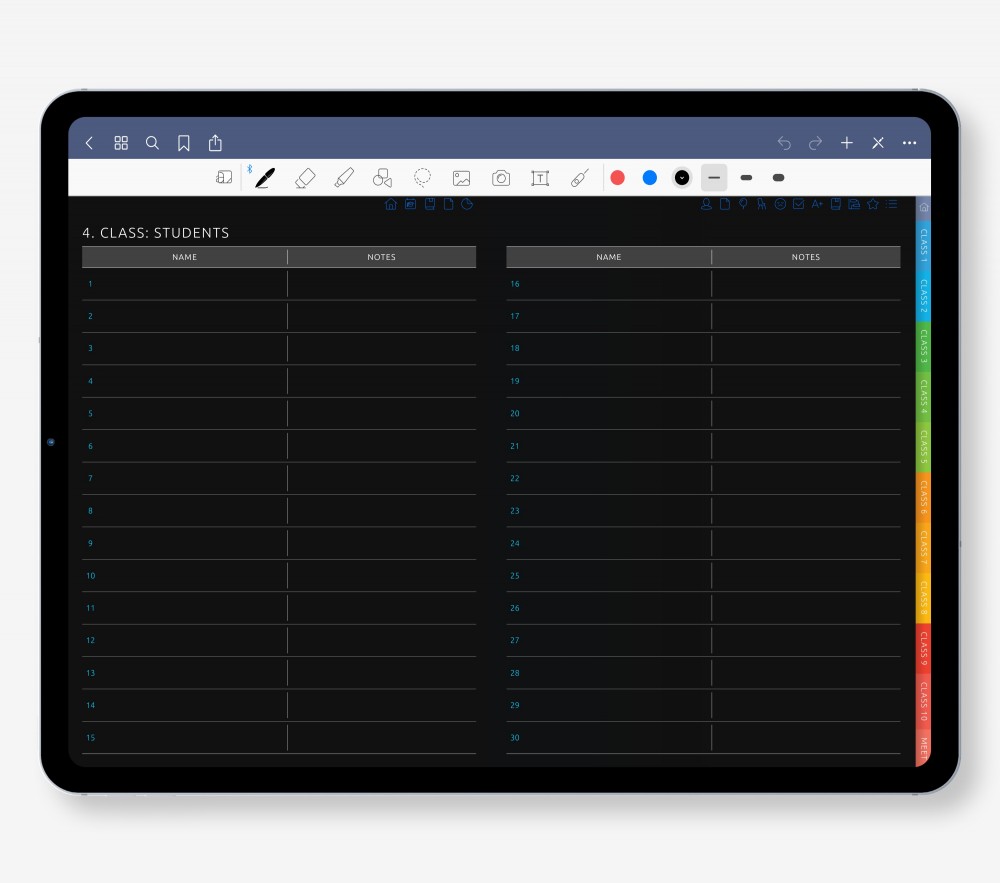 🏫 Teach Multiple Classes with Ease Template for Digital Planner 🏫 Teach Multiple Classes with Ease  for Digital Planner