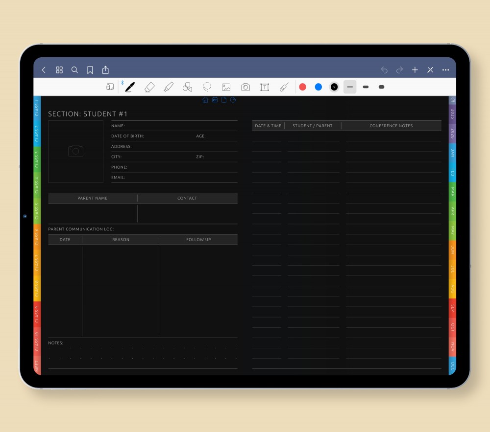 👩🎓 Know Your Students Better Template for Digital Planner 👩🎓 Know Your Students Better  for Digital Planner