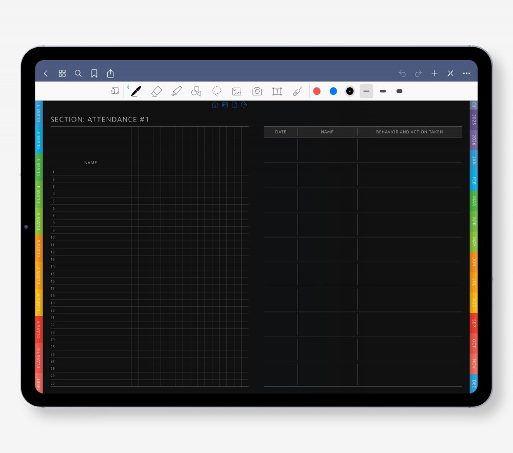 ✅ Track Attendance and Behavior with Confidence Template for Digital Planner ✅ Track Attendance and Behavior with Confidence  for Digital Planner