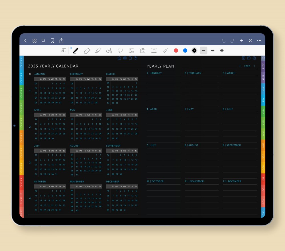 📆 Set Goals and Map the Year Template for Digital Planner 📆 Set Goals and Map the Year  for Digital Planner