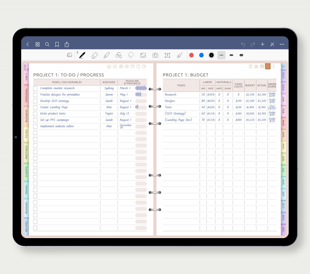 🚀 Projects – Plan, Track, Succeed Template for Digital Planner 🚀 Projects – Plan, Track, Succeed for Digital Planner