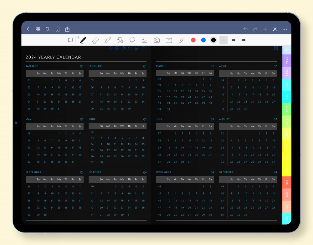 Unleash Yearly Potential Template for Digital Planner Unleash Yearly Potential for Digital Planner