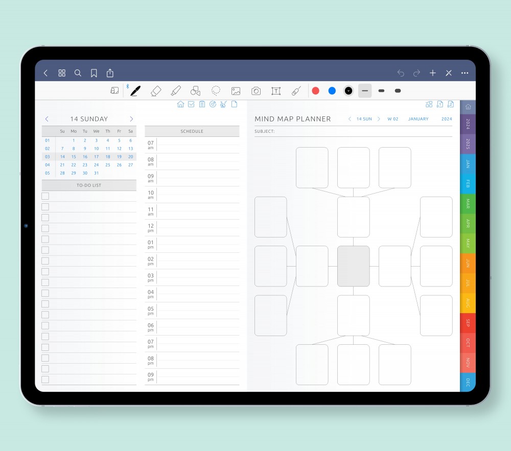 Master Your Day Template for Digital Planner Master Your Day for Digital Planner
