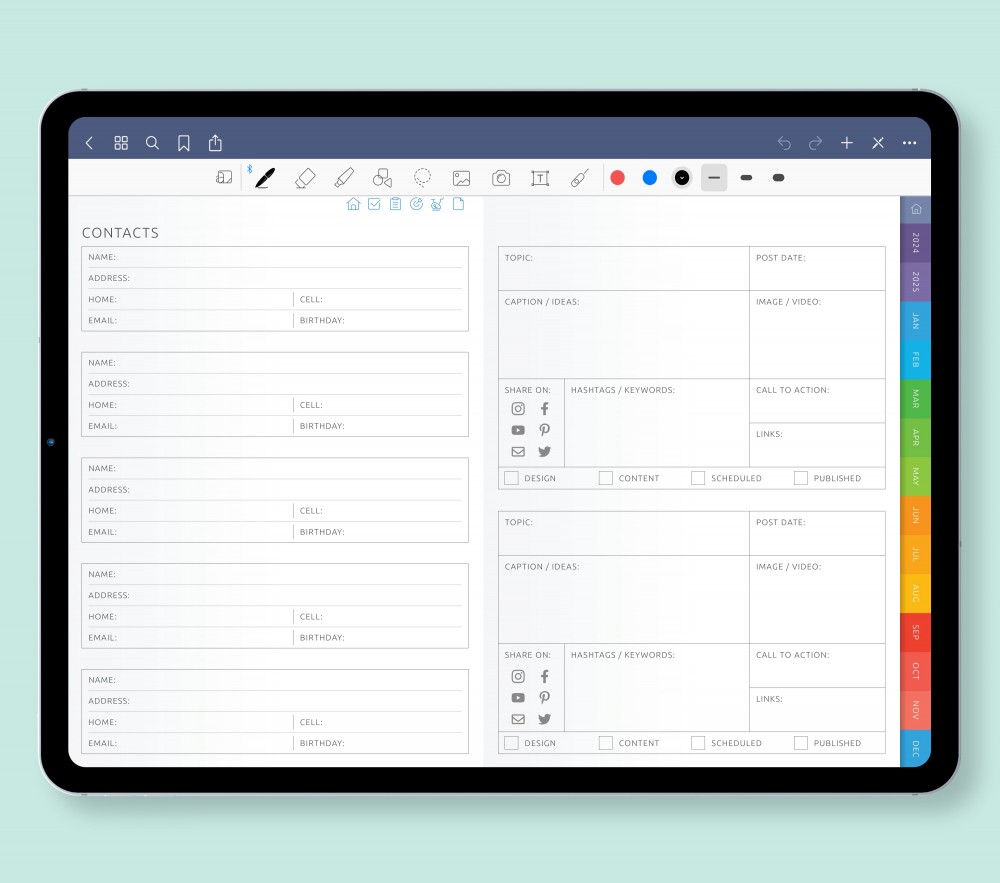 Access Vital Information with Ease Template for Digital Planner Access Vital Information with Ease for Digital Planner