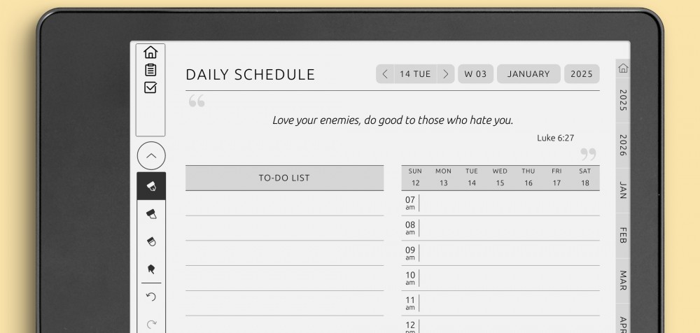 Christian Planner for Kindle Scribe Scribe Christian Planner