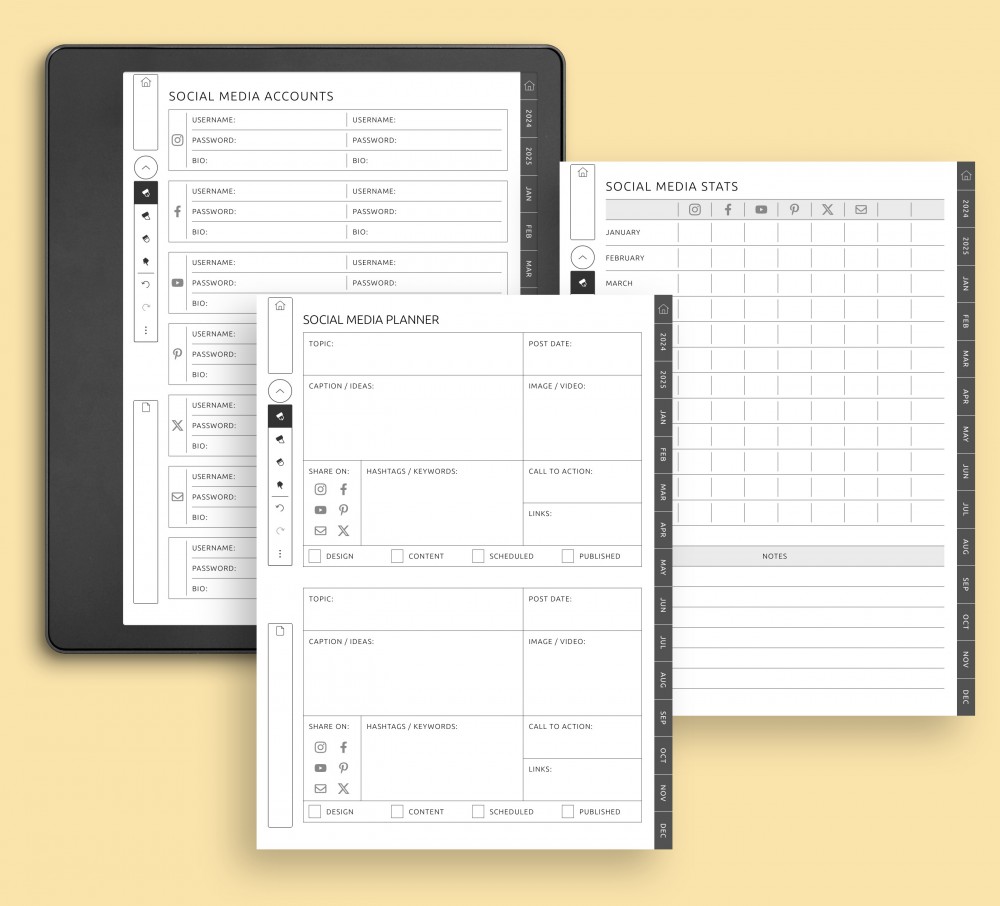 Master Your Online Presence with Our Social Media Planner Templates for Kindle Scribe Master Your Online Presence with Our Social Media Planner Templates for Kindle Scribe