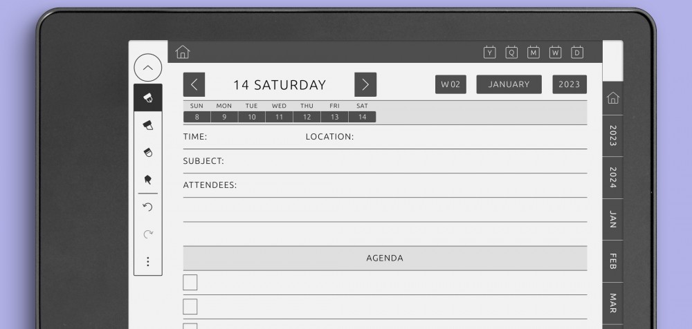 Kindle Scribe Daily Meeting Notes