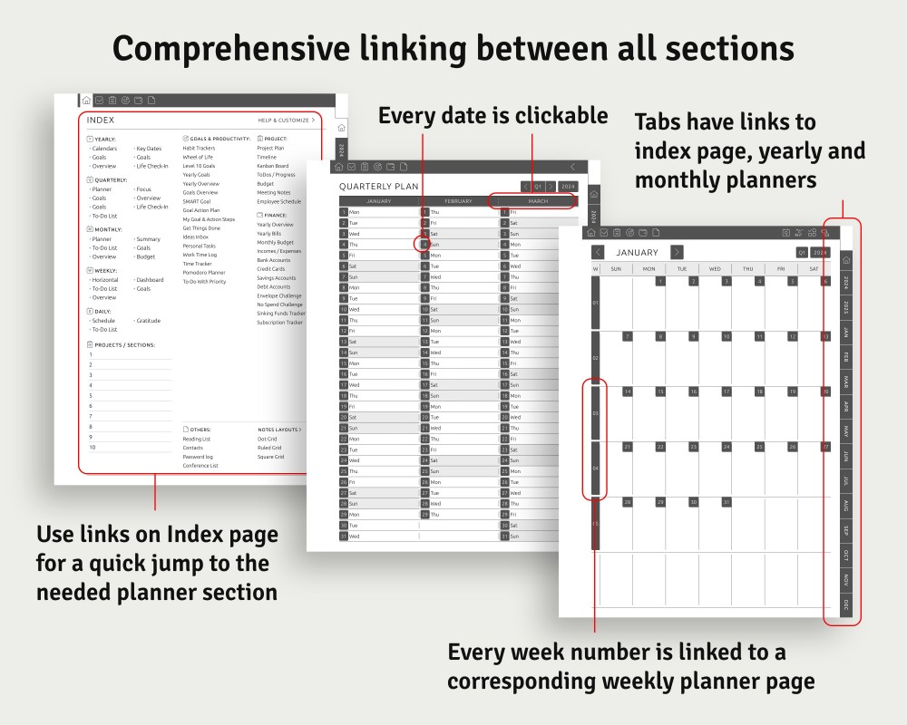 Effortless Navigation: Enjoy Smooth Planning with Our Hyperlinked Planner for Kindle Scribe Effortless Navigation: Enjoy Smooth Planning with Our Hyperlinked Planner for Kindle Scribe