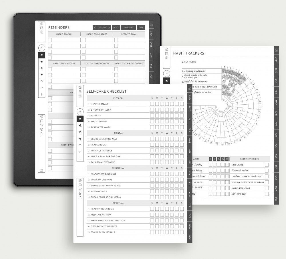 Elevate Your Efficiency with Our Comprehensive Planner: Trackers, Reminders, and More for Kindle Scribe Elevate Your Efficiency with Our Comprehensive Planner: Trackers, Reminders, and More for Kindle Scribe