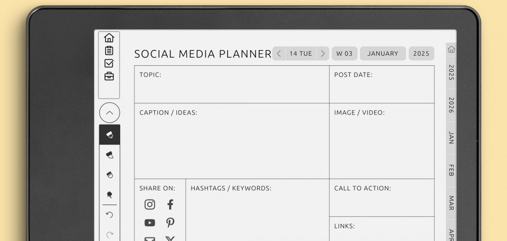 Kindle Scribe Digital Shop Planner Kindle Scribe Digital Shop Planner