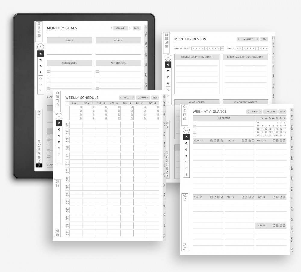 Weekly Pages for Shop & Marketing Balance for Kindle Scribe Weekly Pages for Shop & Marketing Balance for Kindle Scribe