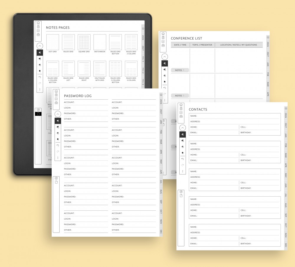 Extra Pages & Flexible Templates for Kindle Scribe Extra Pages & Flexible Templates for Kindle Scribe