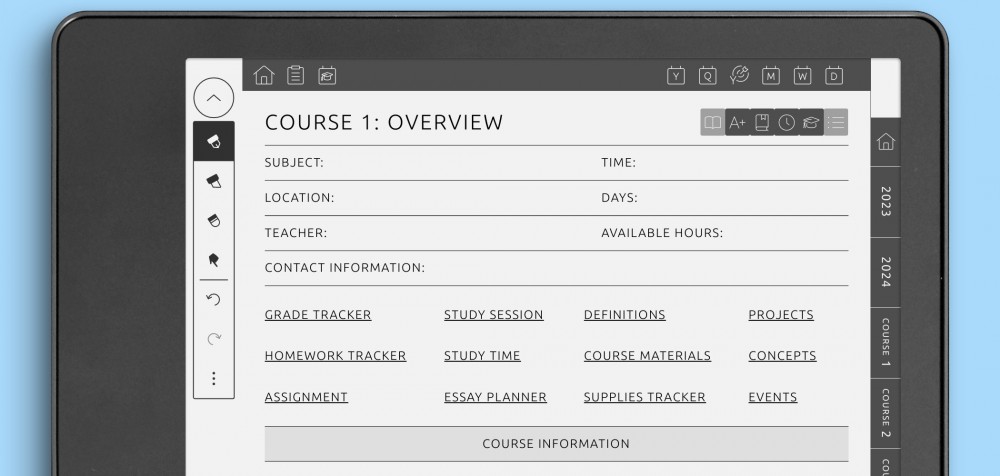 Kindle Scribe Student Planner Kindle Scribe Student Planner