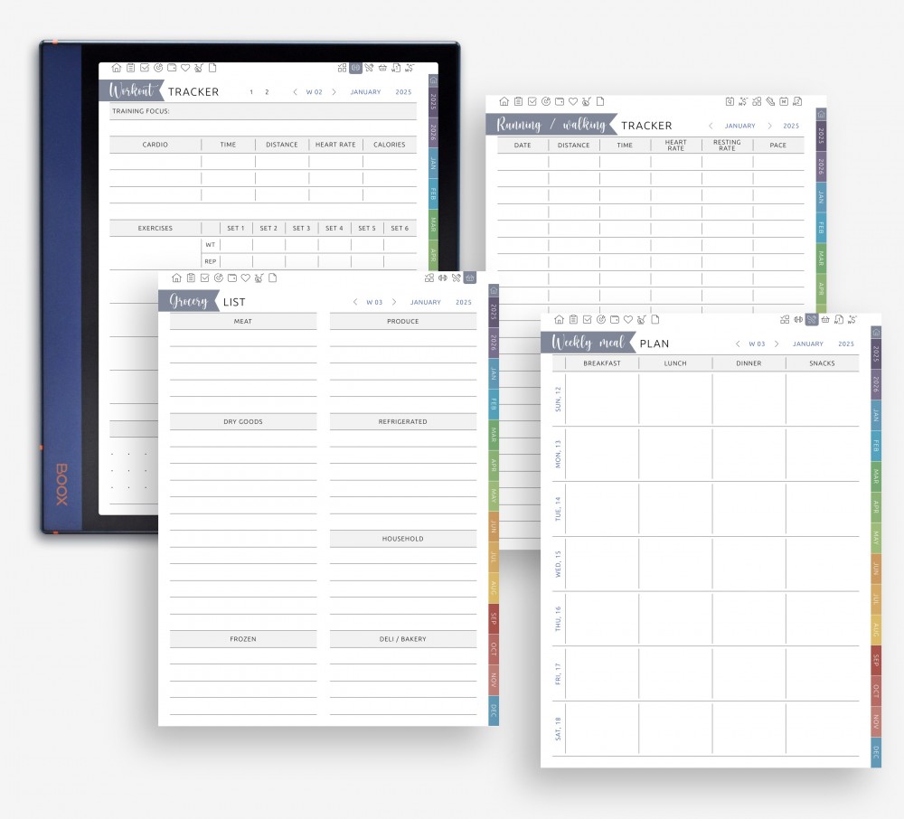 Stay Committed to Your Health and Wellness for Boox Note Planner Stay Committed to Your Health and Wellness Template for Boox Note