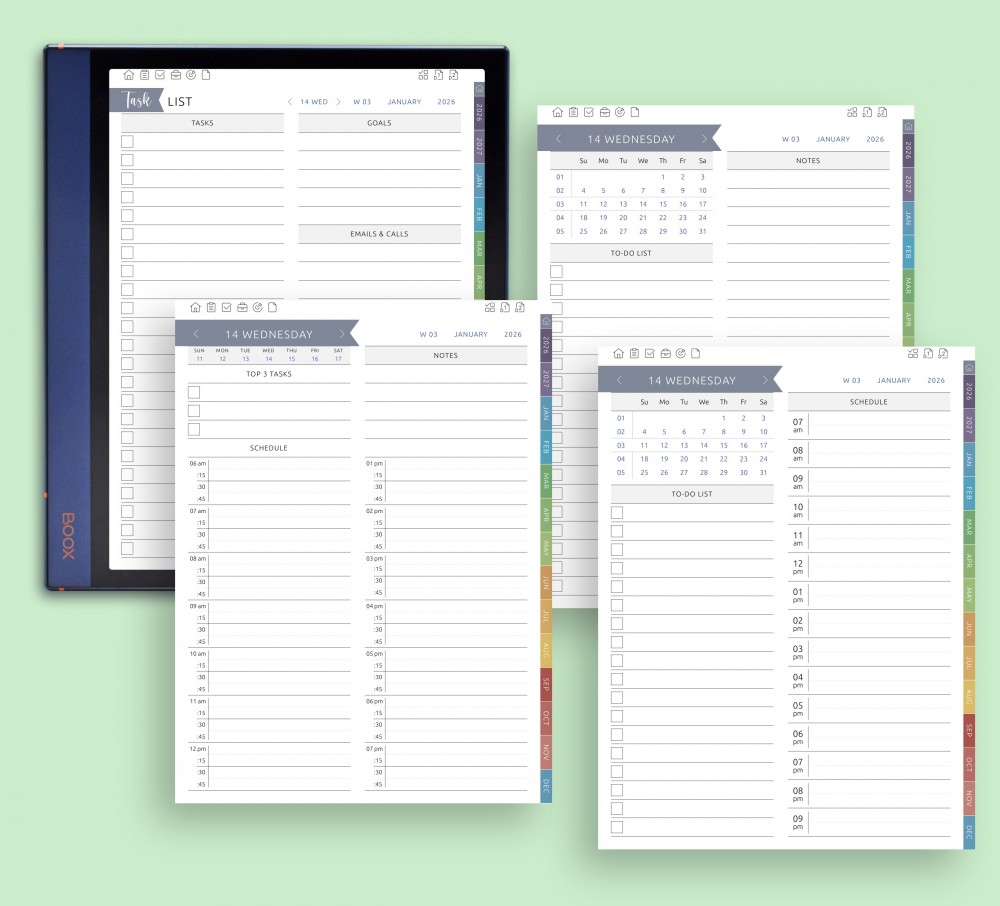 Daily Pages for Shop Owners for Boox Note Planner Daily Pages for Shop Owners Template for Boox Note