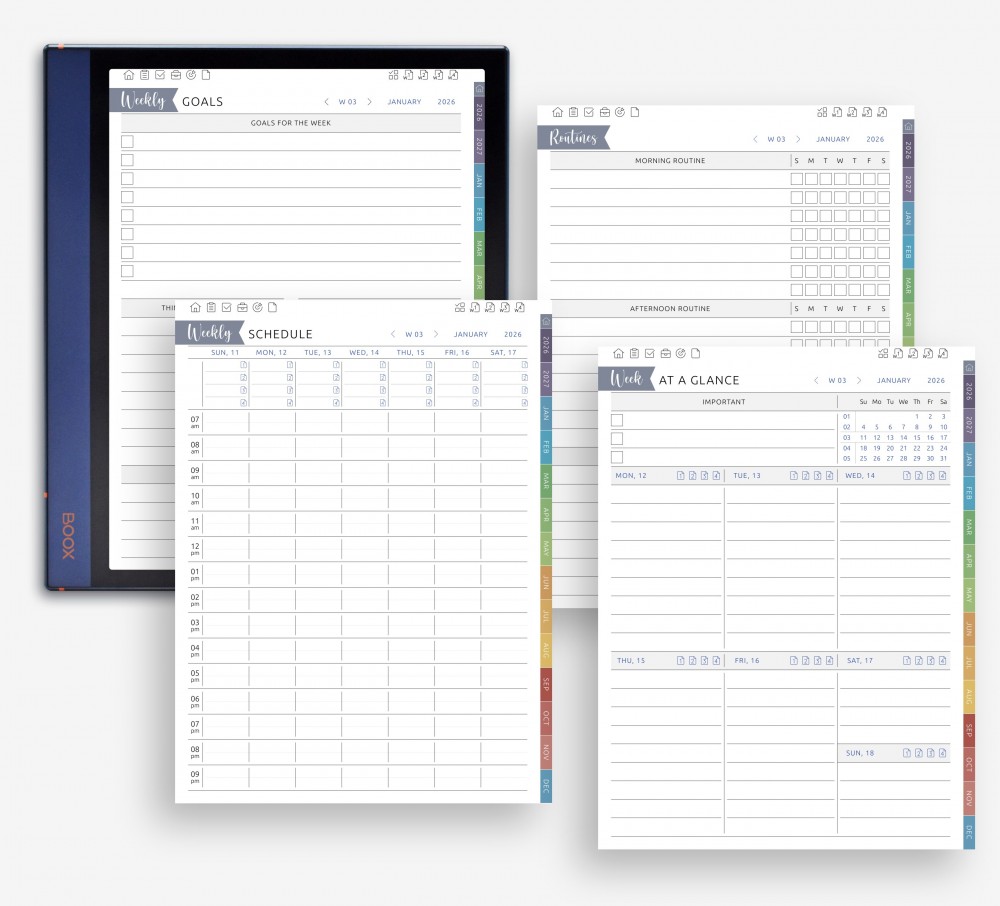 Weekly Planning for Shops for Boox Note Planner Weekly Planning for Shops Template for Boox Note