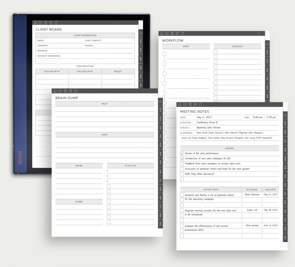 Precisely Shape Your Planner’s Index and Subject Pages for Boox Note Planner Precisely Shape Your Planner’s Index and Subject Pages Template for Boox Note