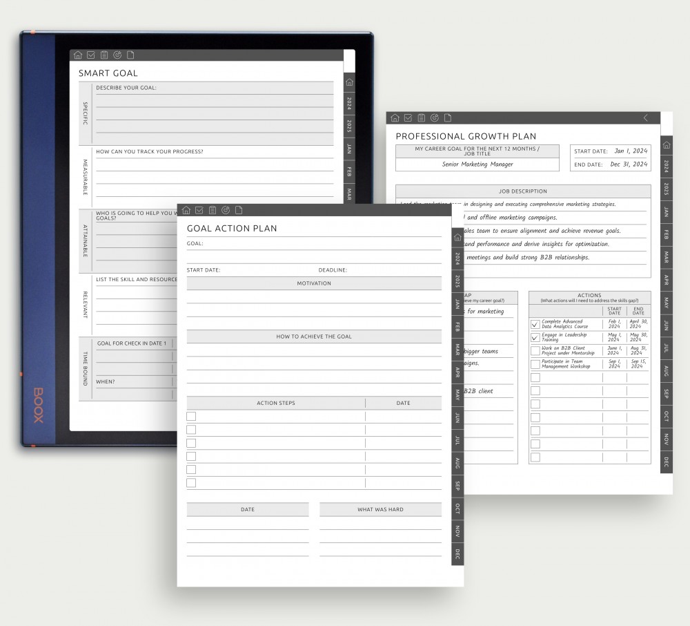 Realize Your Dreams for Boox Note Planner Realize Your Dreams Template for Boox Note
