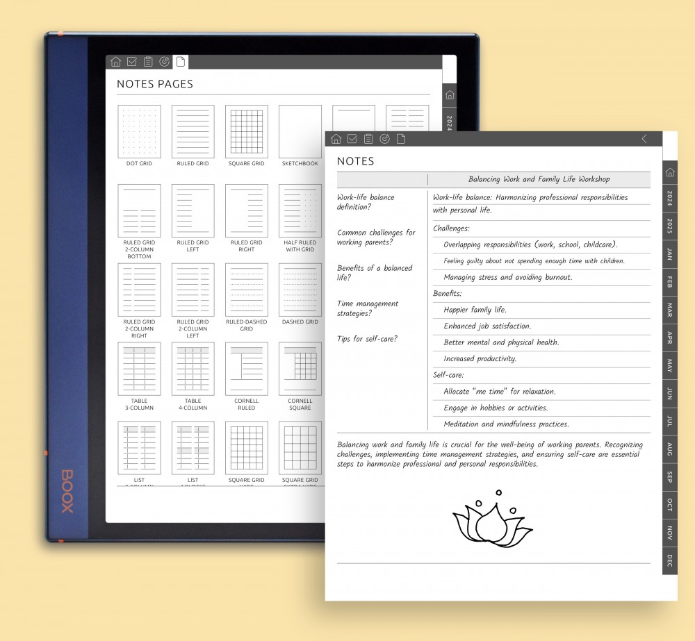 Simplified Note Recording: 30 Templates for Every Concept for Boox Note Planner Simplified Note Recording: 30 Templates for Every Concept Template for Boox Note